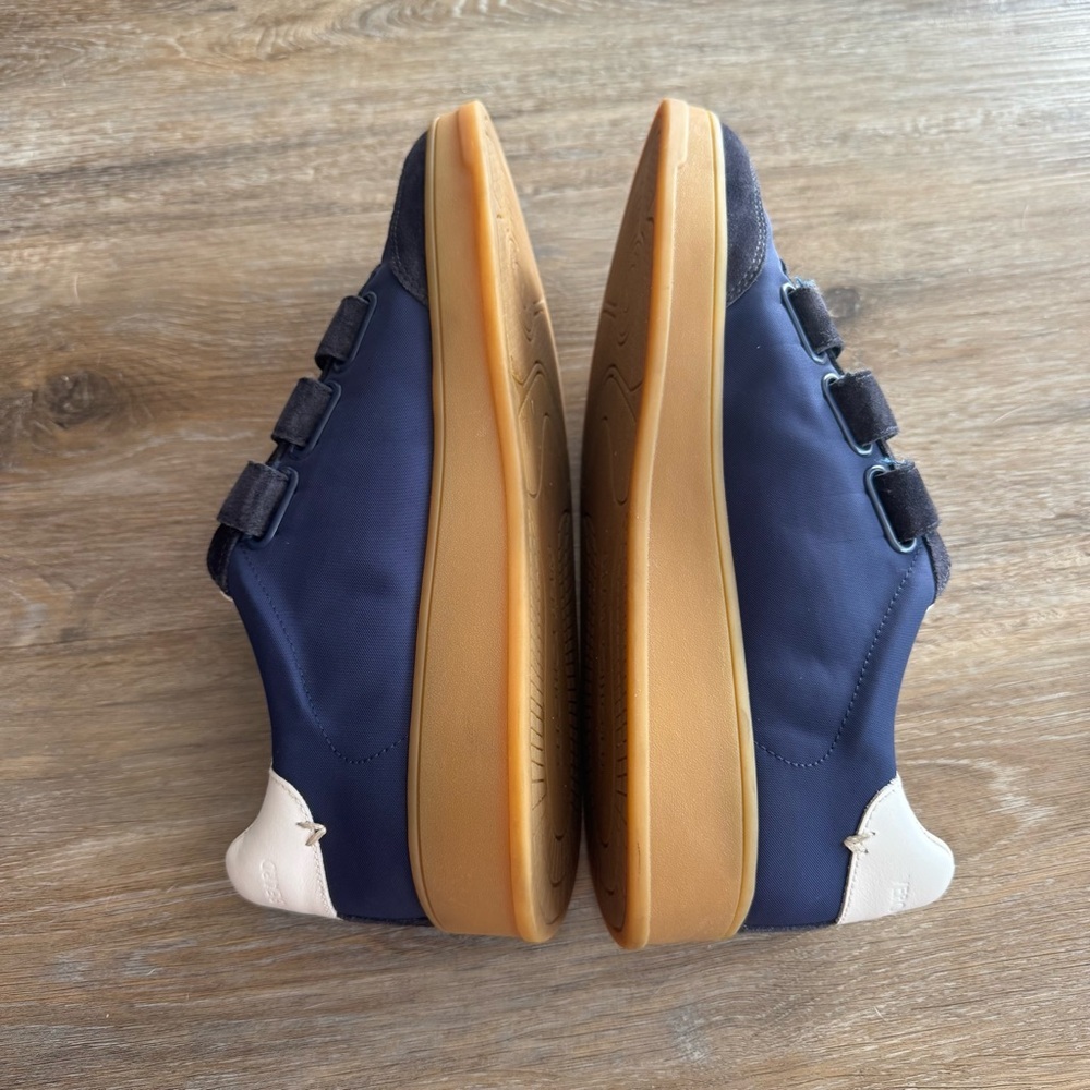 Veronica Beard Women's Size 8.5 Reagan Sneaker Deep Blue Coconut Leather Suede - Picture 3 of 11